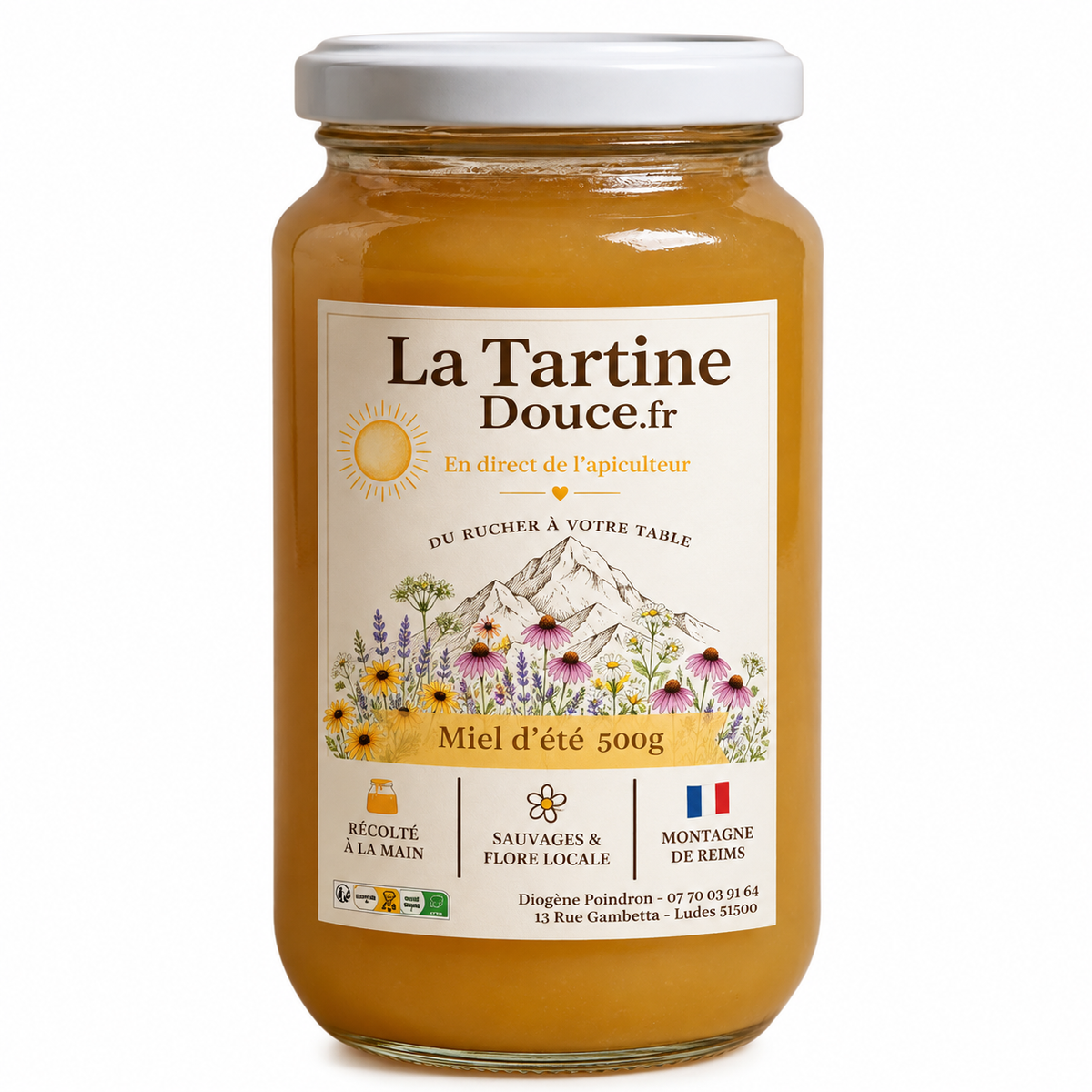 Pot de miel d'été 500 g - La Tartine Douce